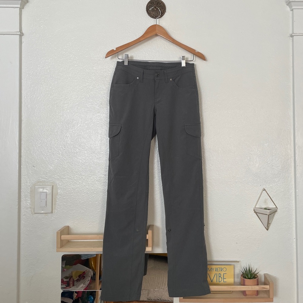 Kuhl Splash Roll-Up Cargo Hiking Pants Gray Straight Leg Style 6326 Womens 4 Reg
